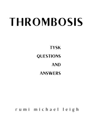 cover image of Thrombosis